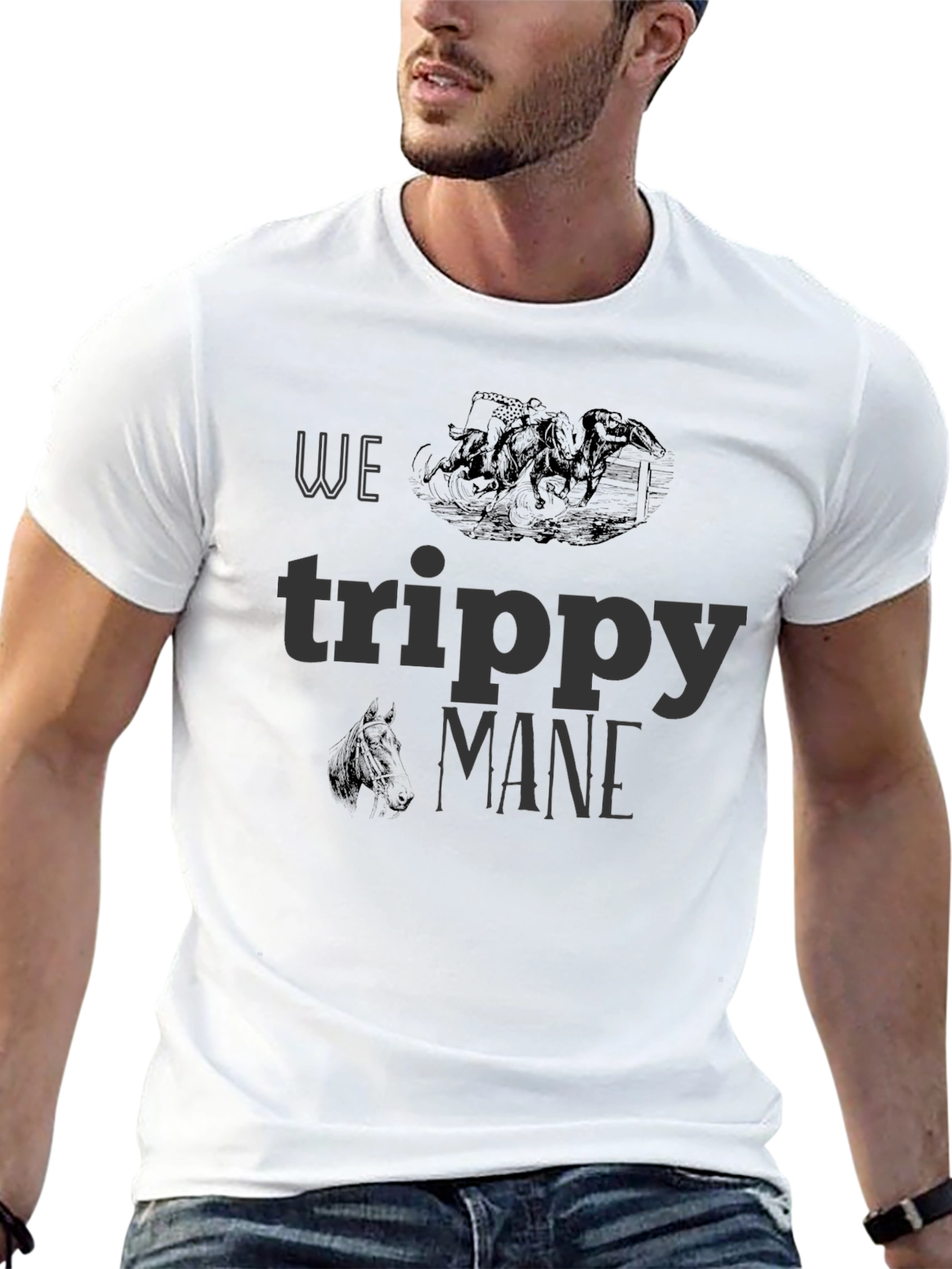 We Trippy Mane Black Graphic Tee