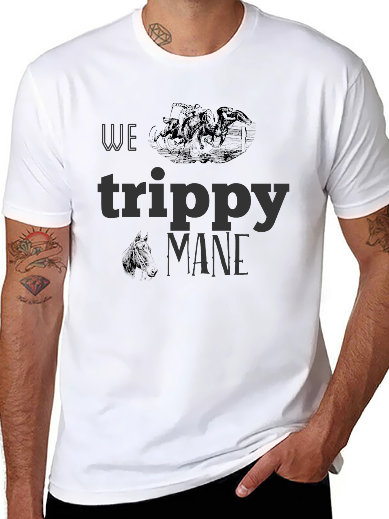 We Trippy Mane Black Graphic Tee