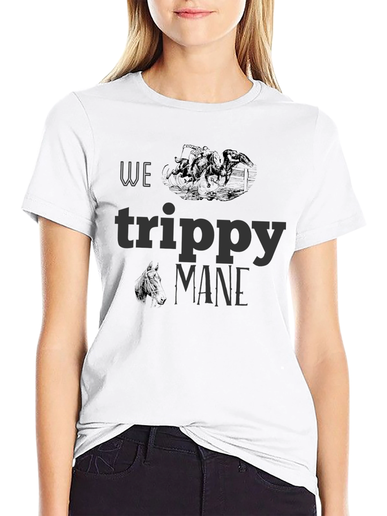 We Trippy Mane Black Graphic Tee