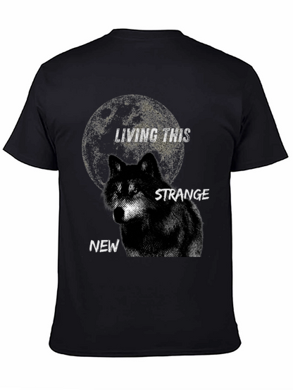 Living This Strange New Wolf Moon Graphic T-Shirt