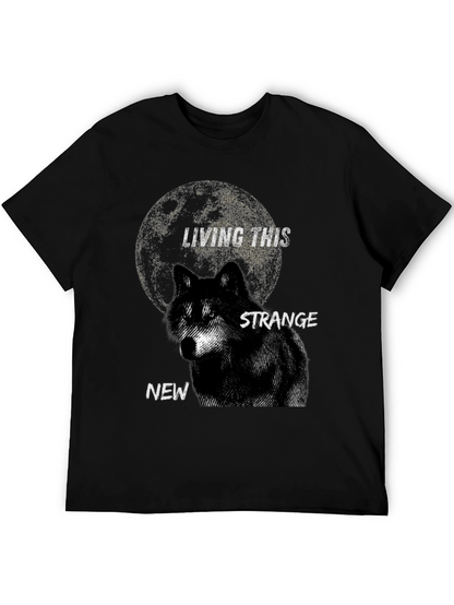Living This Strange New Wolf Moon Graphic T-Shirt