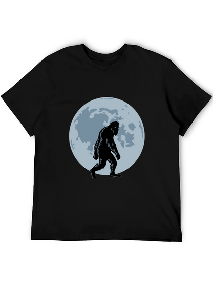 Bigfoot Moon T-Shirt - Black Sasquatch Tee