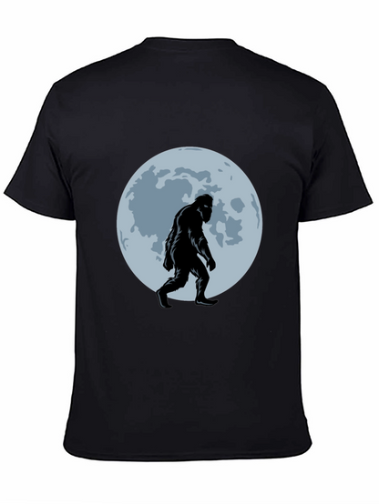 Bigfoot Moon T-Shirt - Black Sasquatch Tee