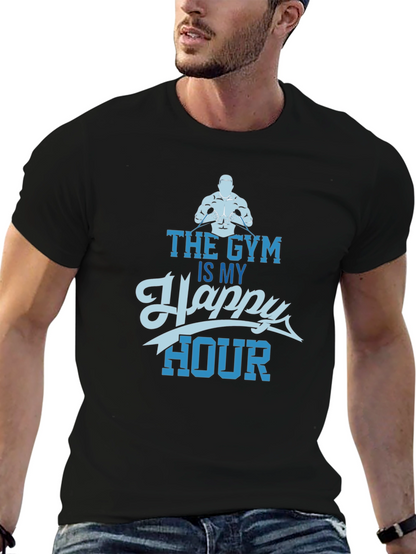 The Gym Is My Happy Hour T-Shirt - Black