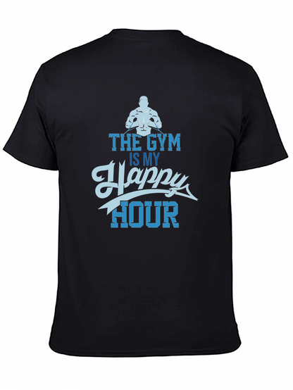 The Gym Is My Happy Hour T-Shirt - Black