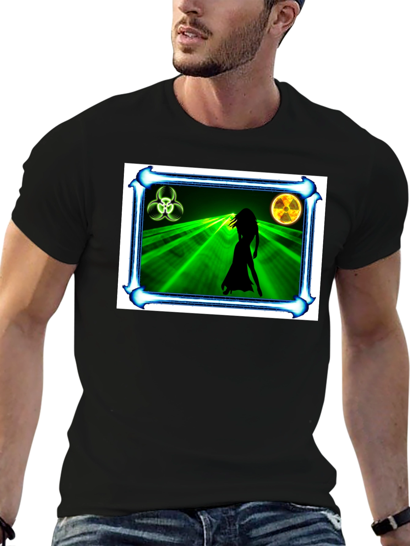 Biohazard Woman Graphic Black T-Shirt