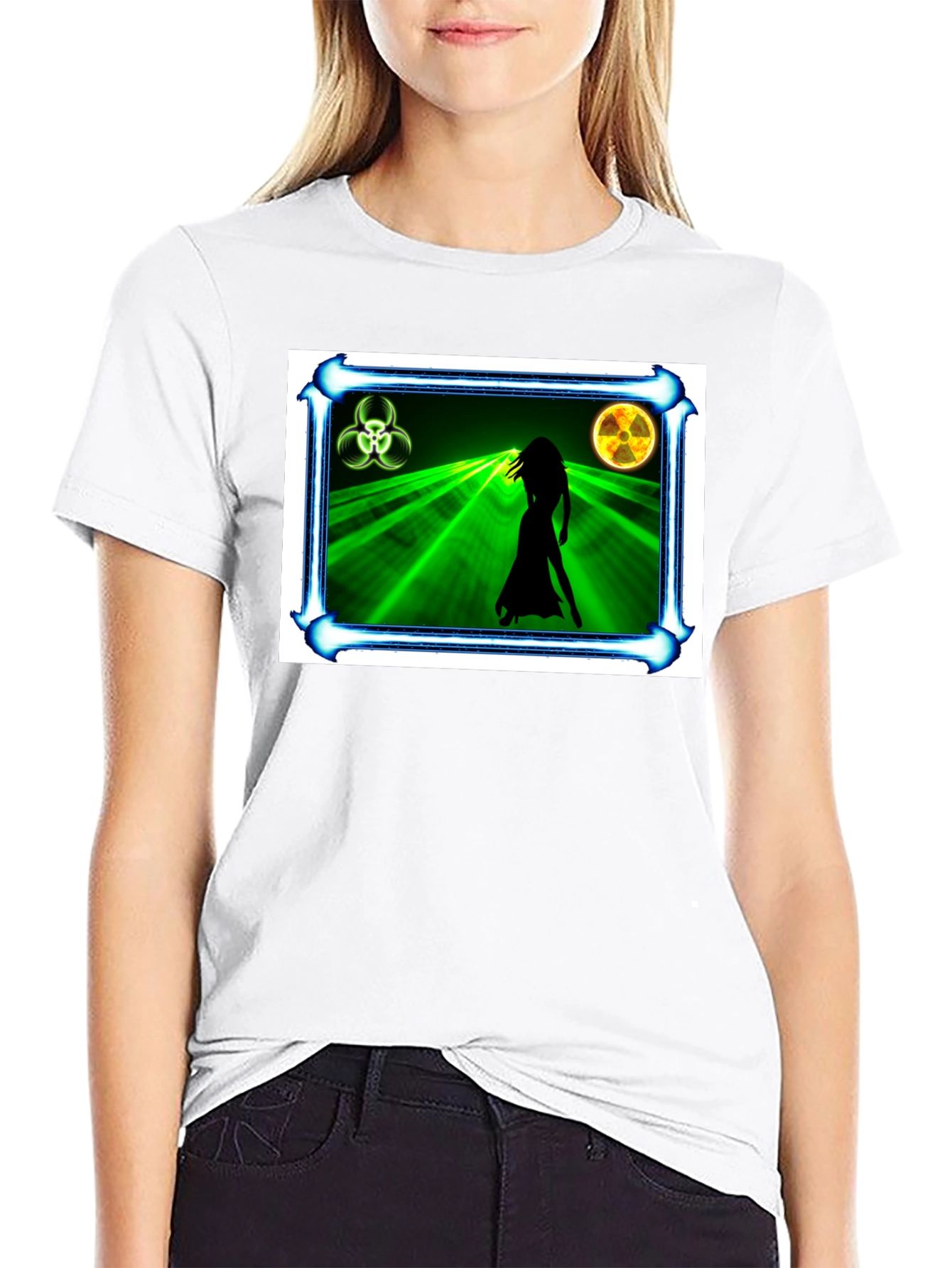 Biohazard Woman Graphic Black T-Shirt