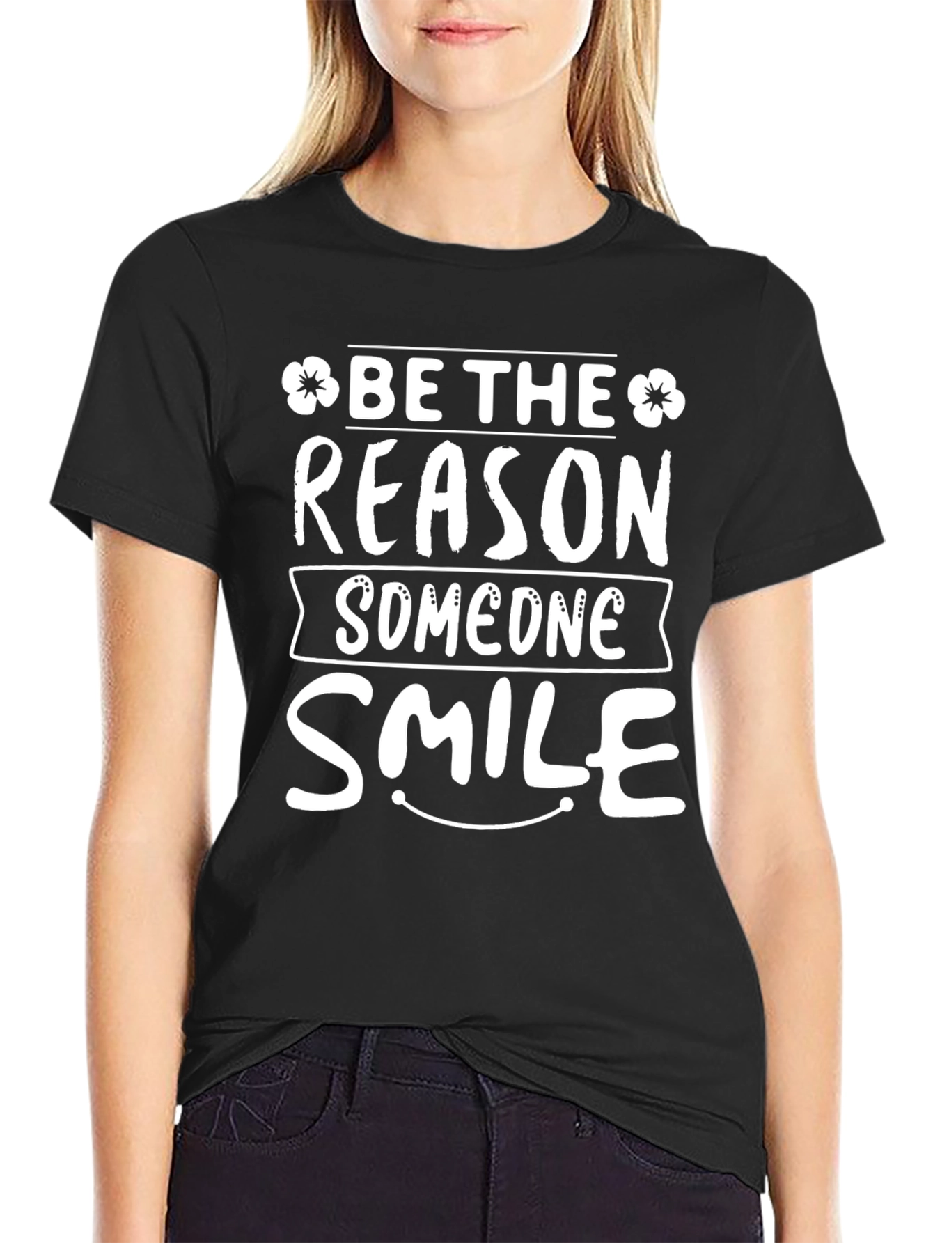 Be The Reason Smile Graphic Tee - Black