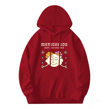 Stylish Pullover Hoodie - Floral Art