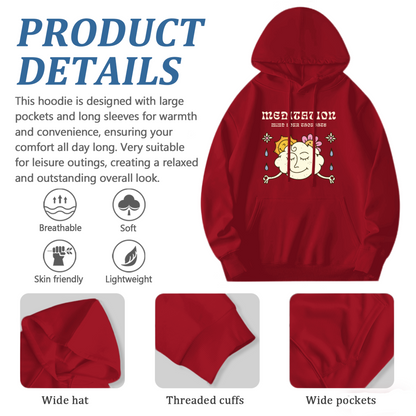 Stylish Pullover Hoodie - Floral Art