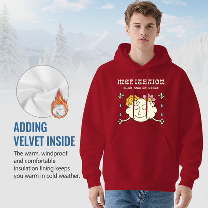 Stylish Pullover Hoodie - Floral Art