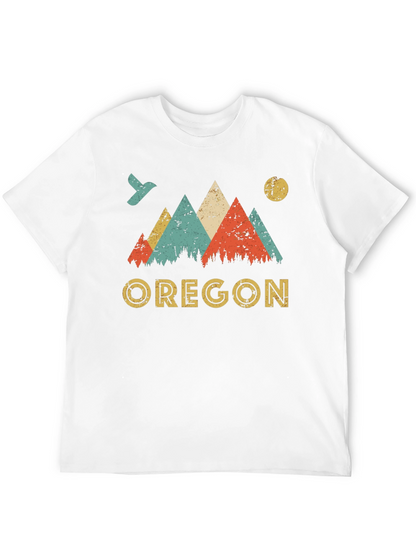 Oregon Mountains Retro Graphic T-Shirt