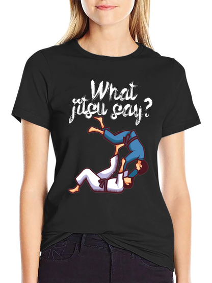What Jitsu Say? Black Graphic Tee