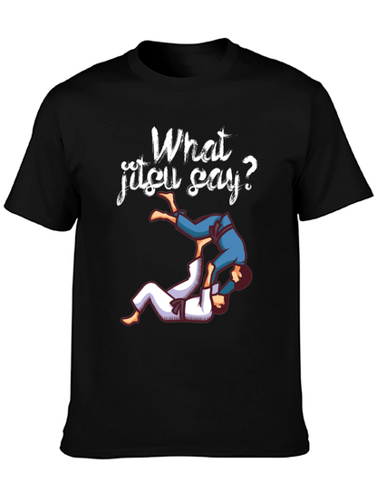 What Jitsu Say? Black Graphic Tee