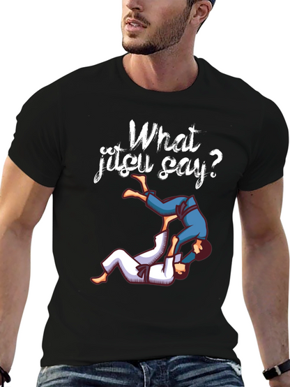What Jitsu Say? Black Graphic Tee