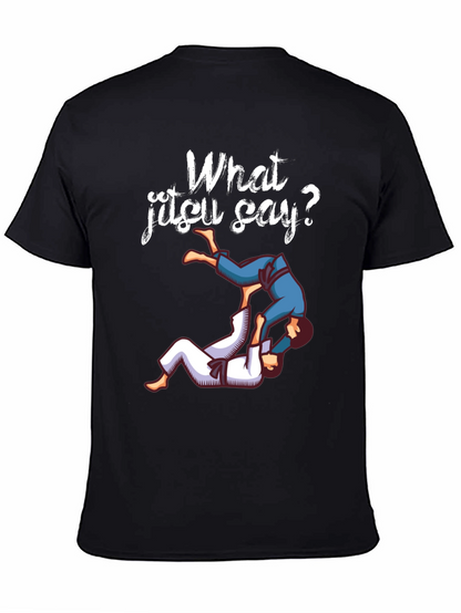 What Jitsu Say? Black Graphic Tee