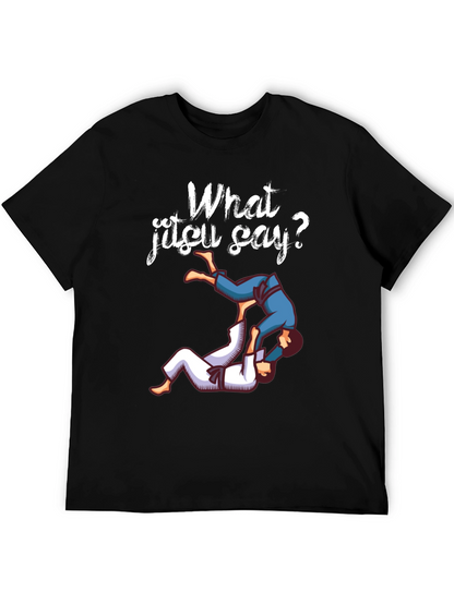 What Jitsu Say? Black Graphic Tee