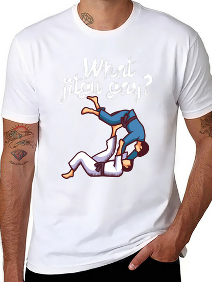 What Jitsu Say? Black Graphic Tee