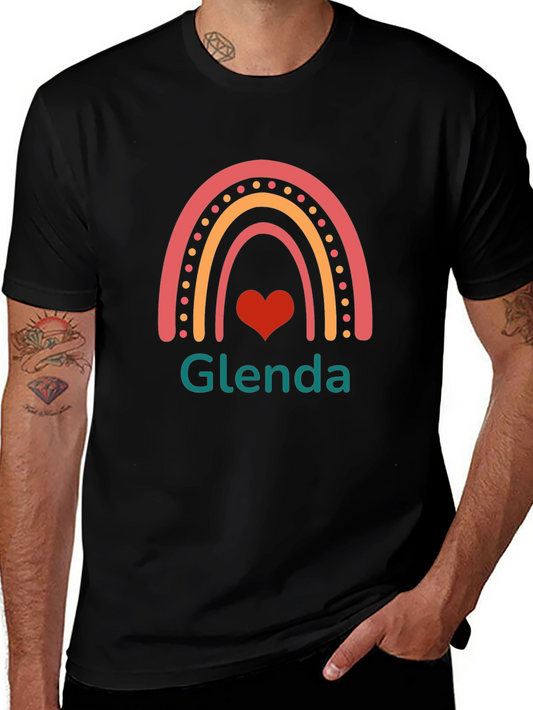 Glenda Rainbow Heart Graphic T-Shirt