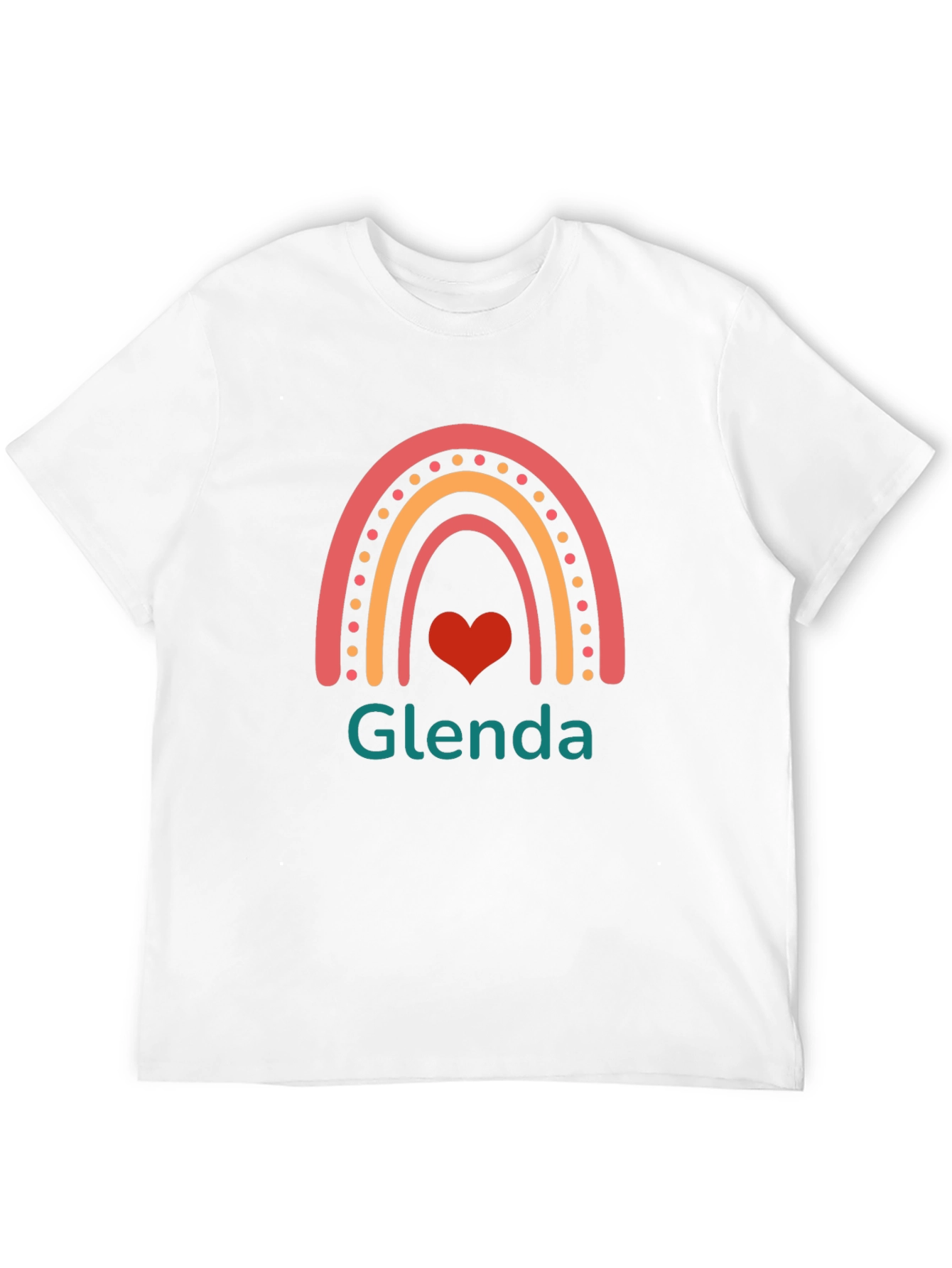 Glenda Rainbow Heart Graphic T-Shirt