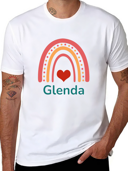 Glenda Rainbow Heart Graphic T-Shirt