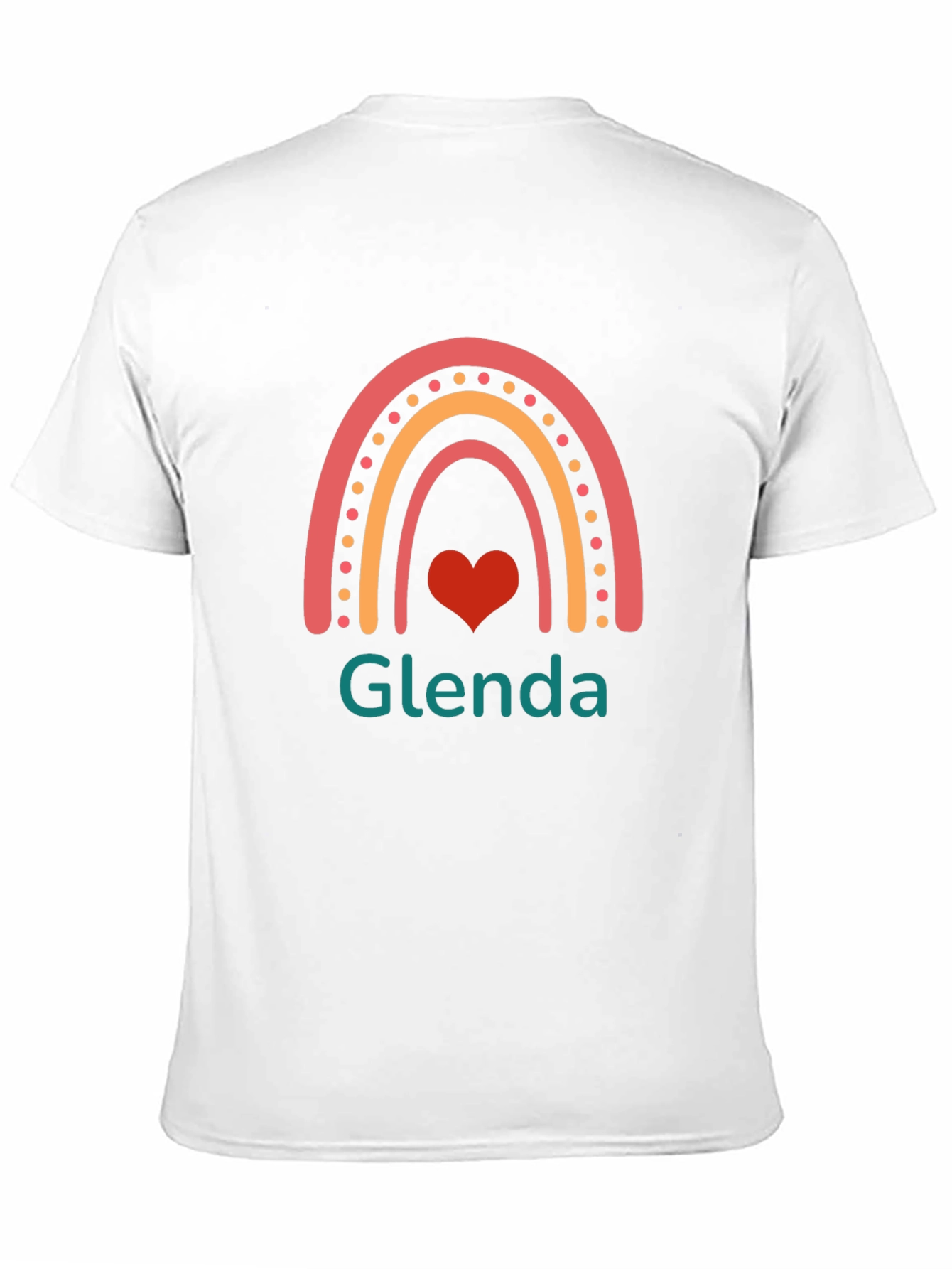 Glenda Rainbow Heart Graphic T-Shirt