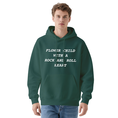 Flower Child Rock N Roll Heart Hoodie