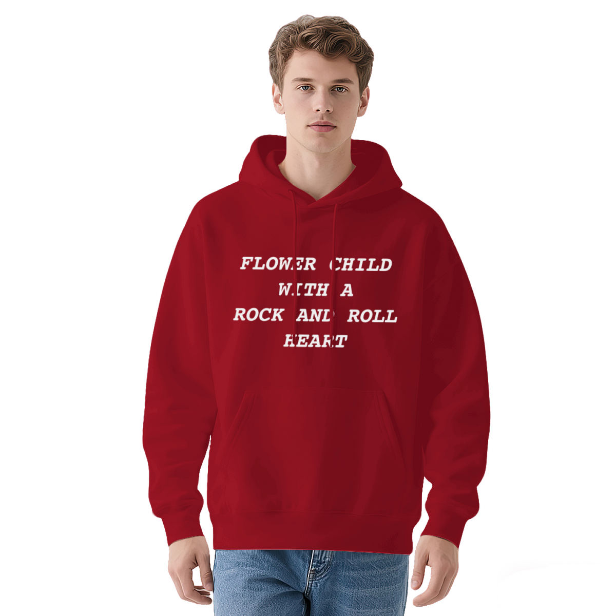 Flower Child Rock N Roll Heart Hoodie