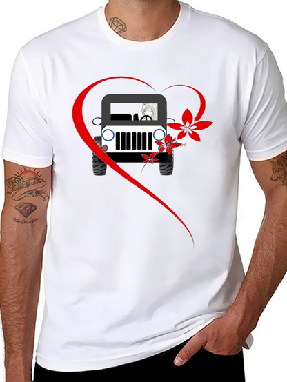 Jeep Lovers Graphic T-Shirt - Casual Black Tee