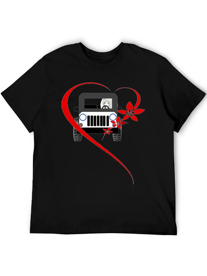 Jeep Lovers Graphic T-Shirt - Casual Black Tee