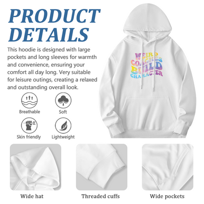 Cool Graphic Hoodie - White Hoodie Featuring