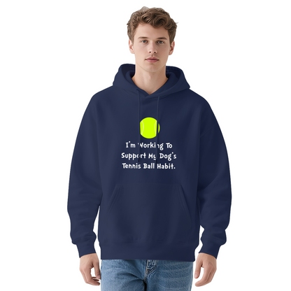Funny Dog Tennis Ball Habit Hoodie