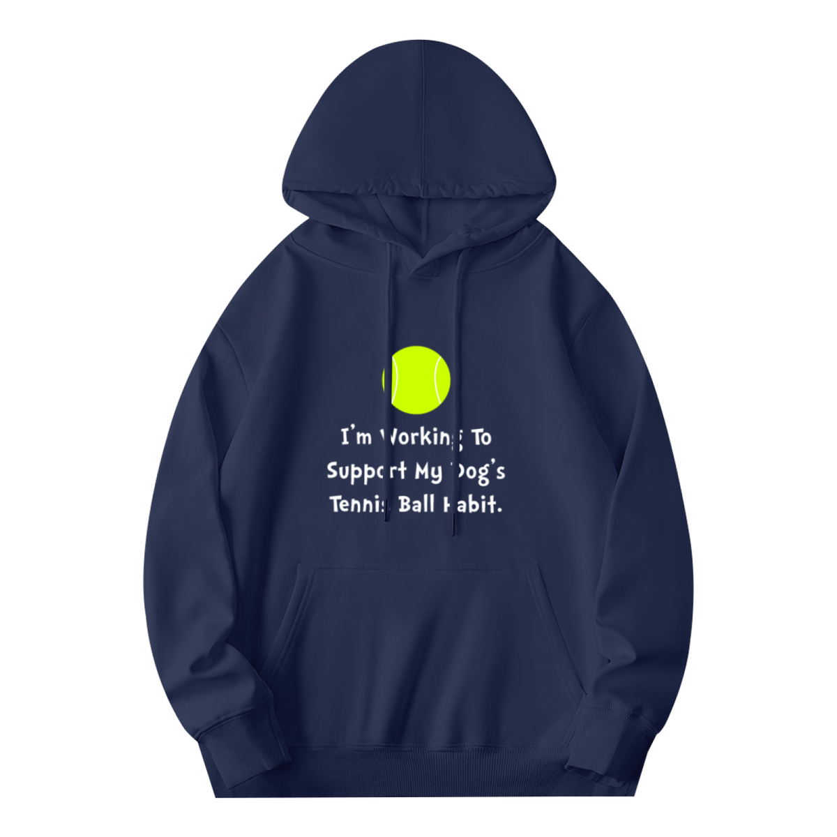 Funny Dog Tennis Ball Habit Hoodie