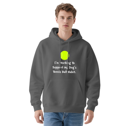 Funny Dog Tennis Ball Habit Hoodie