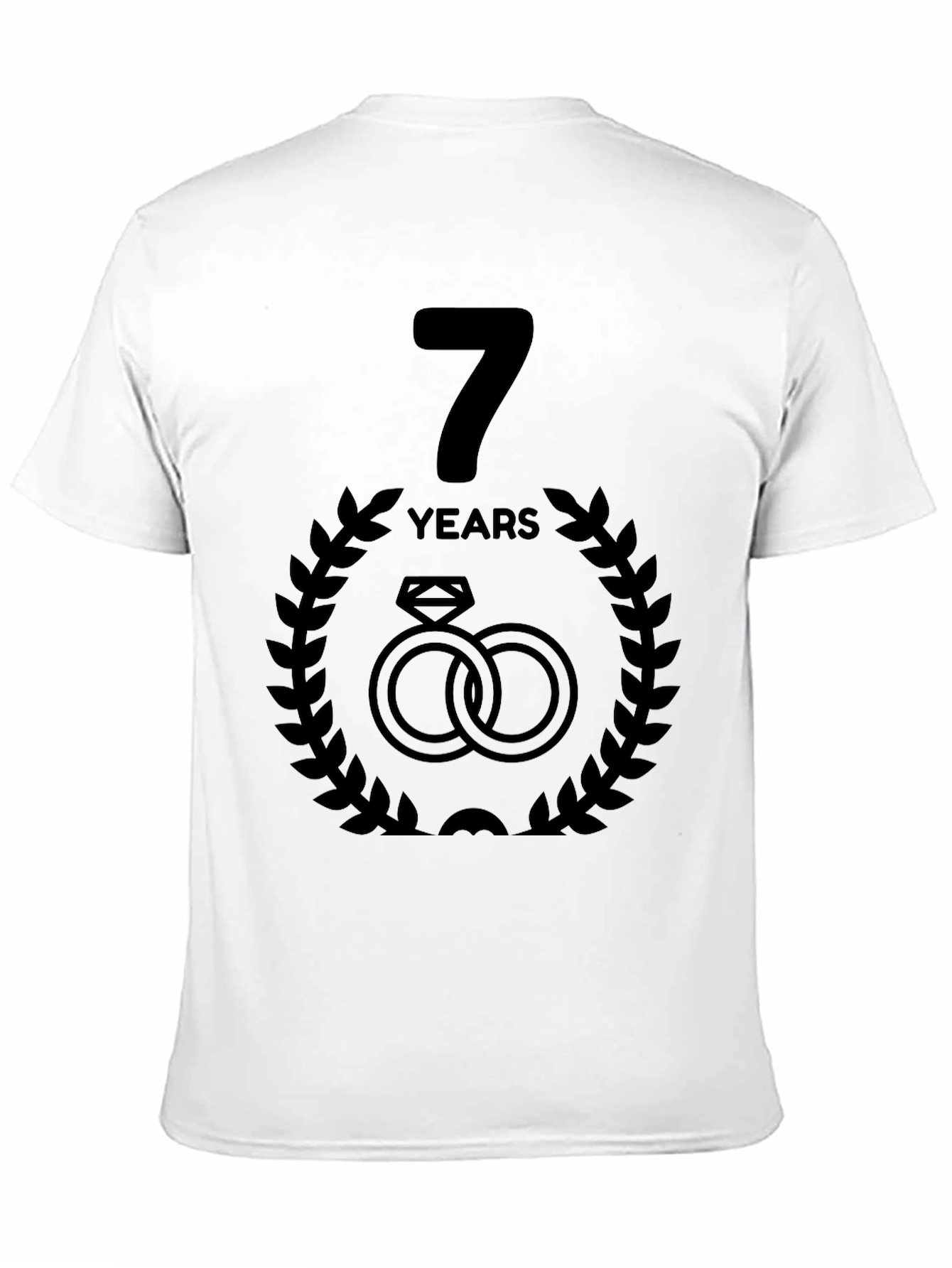 7th Anniversary T-Shirt - Wedding Rings Design
