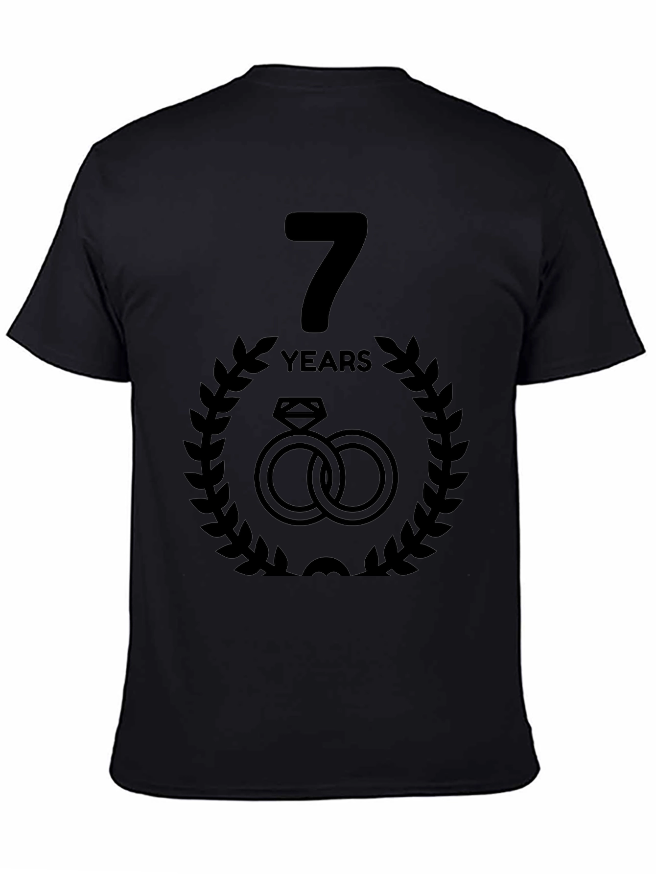7th Anniversary T-Shirt - Wedding Rings Design