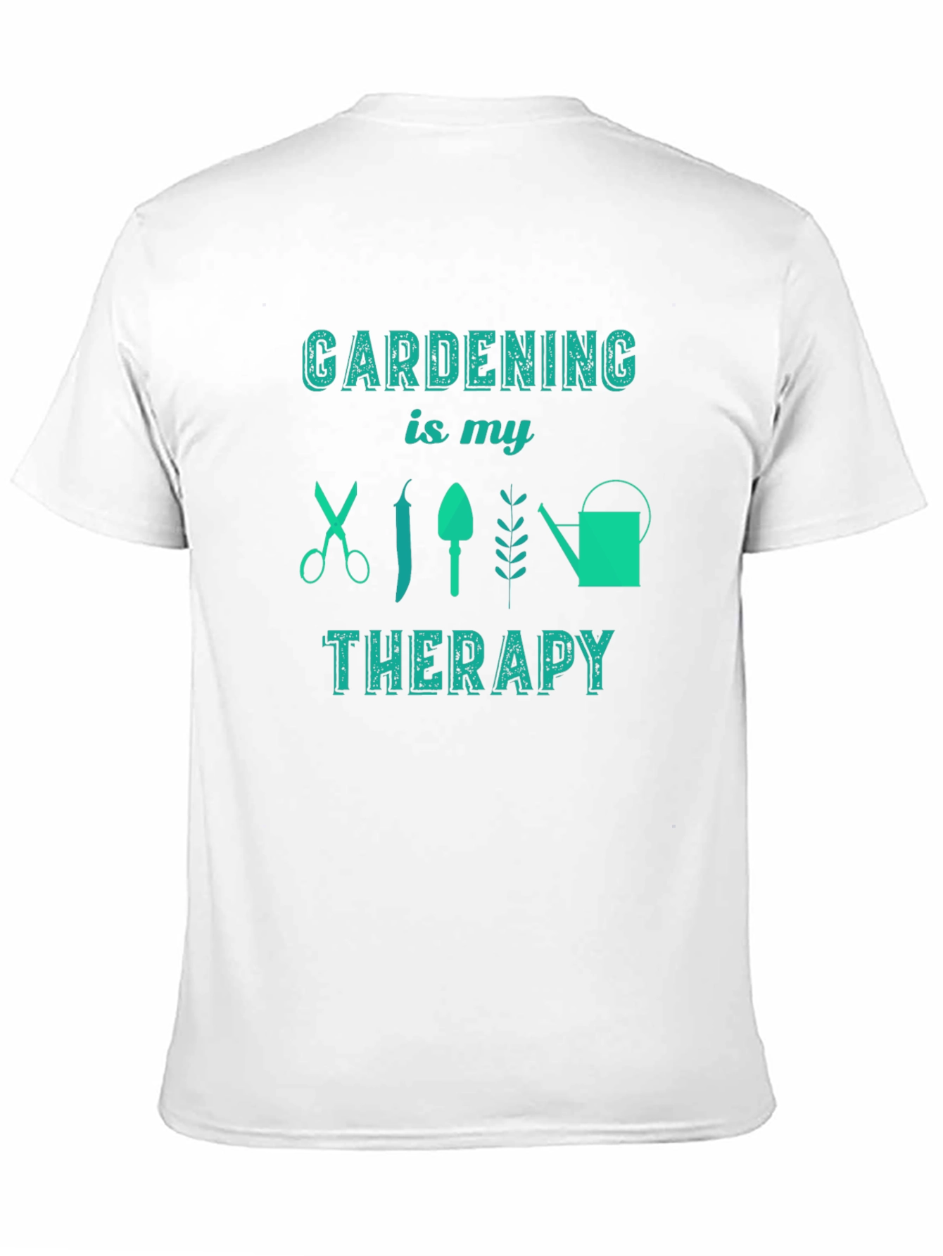 Gardening is My Therapy Black Graphic Tee