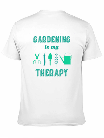 Gardening is My Therapy Black Graphic Tee