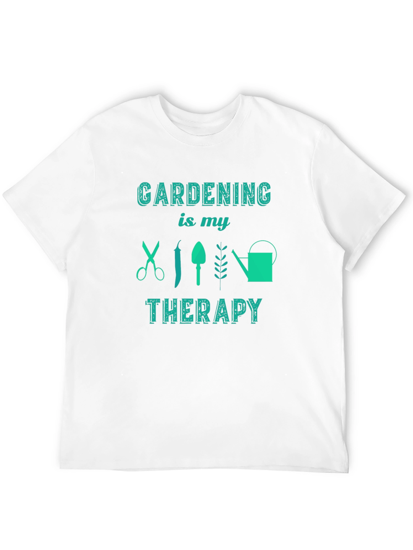Gardening is My Therapy Black Graphic Tee