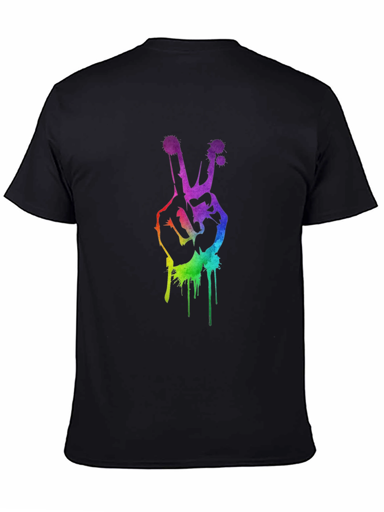 Rainbow Peace Sign Graphic T-Shirt