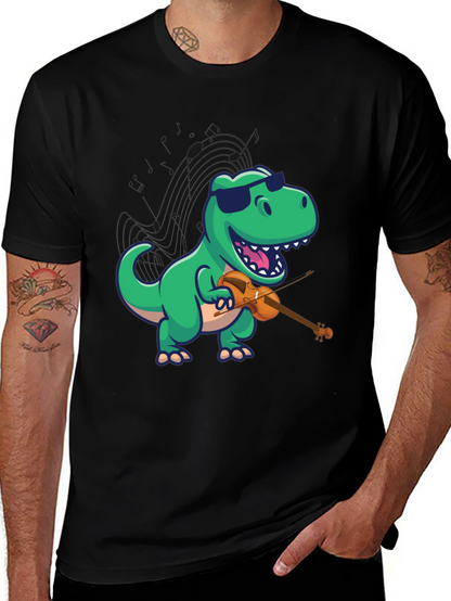 Dino Violinist Graphic Tee
