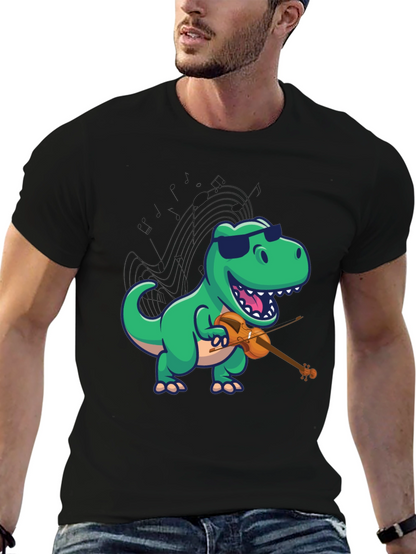 Dino Violinist Graphic Tee