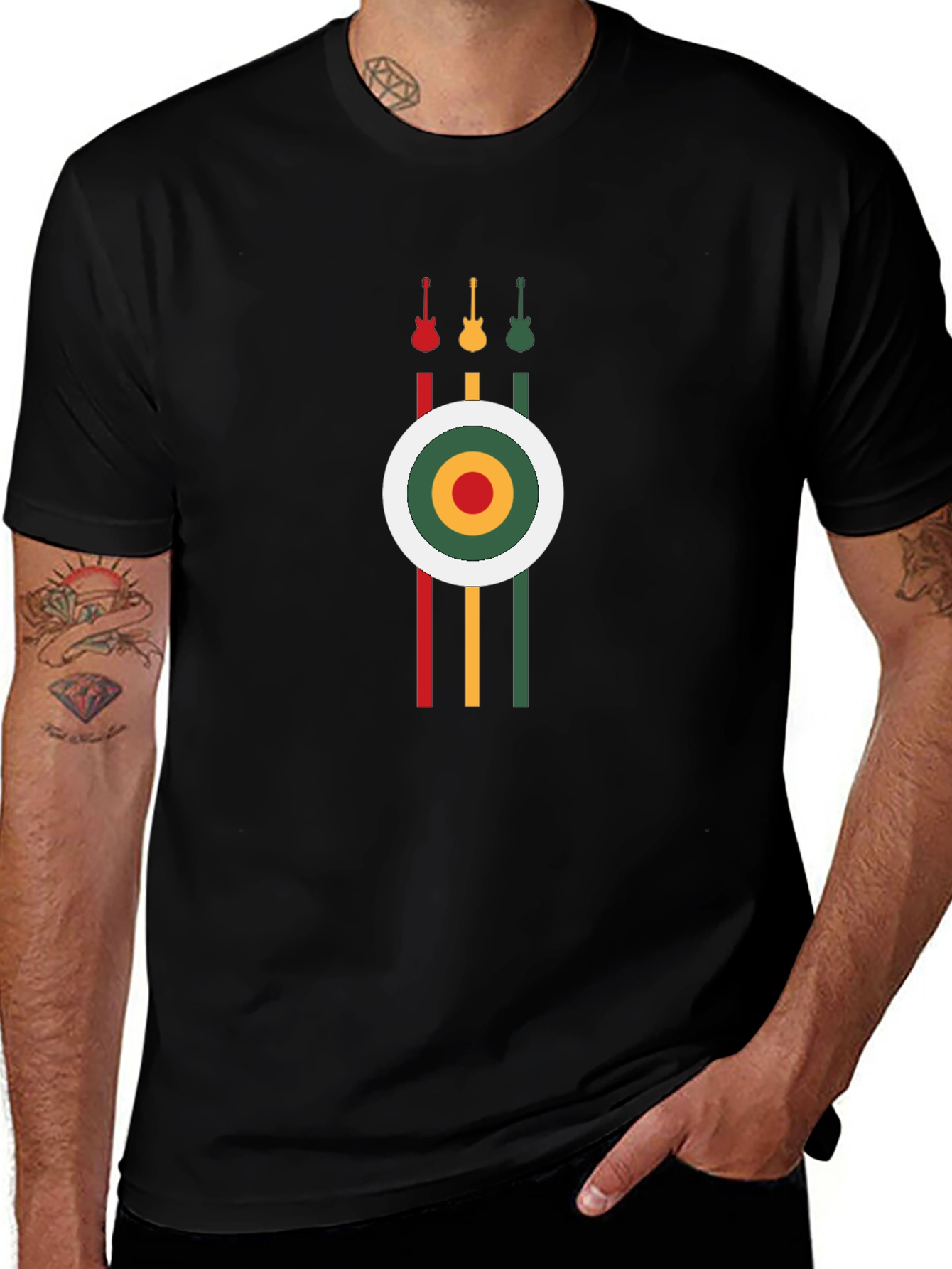 Rasta Guitars Graphic T-Shirt