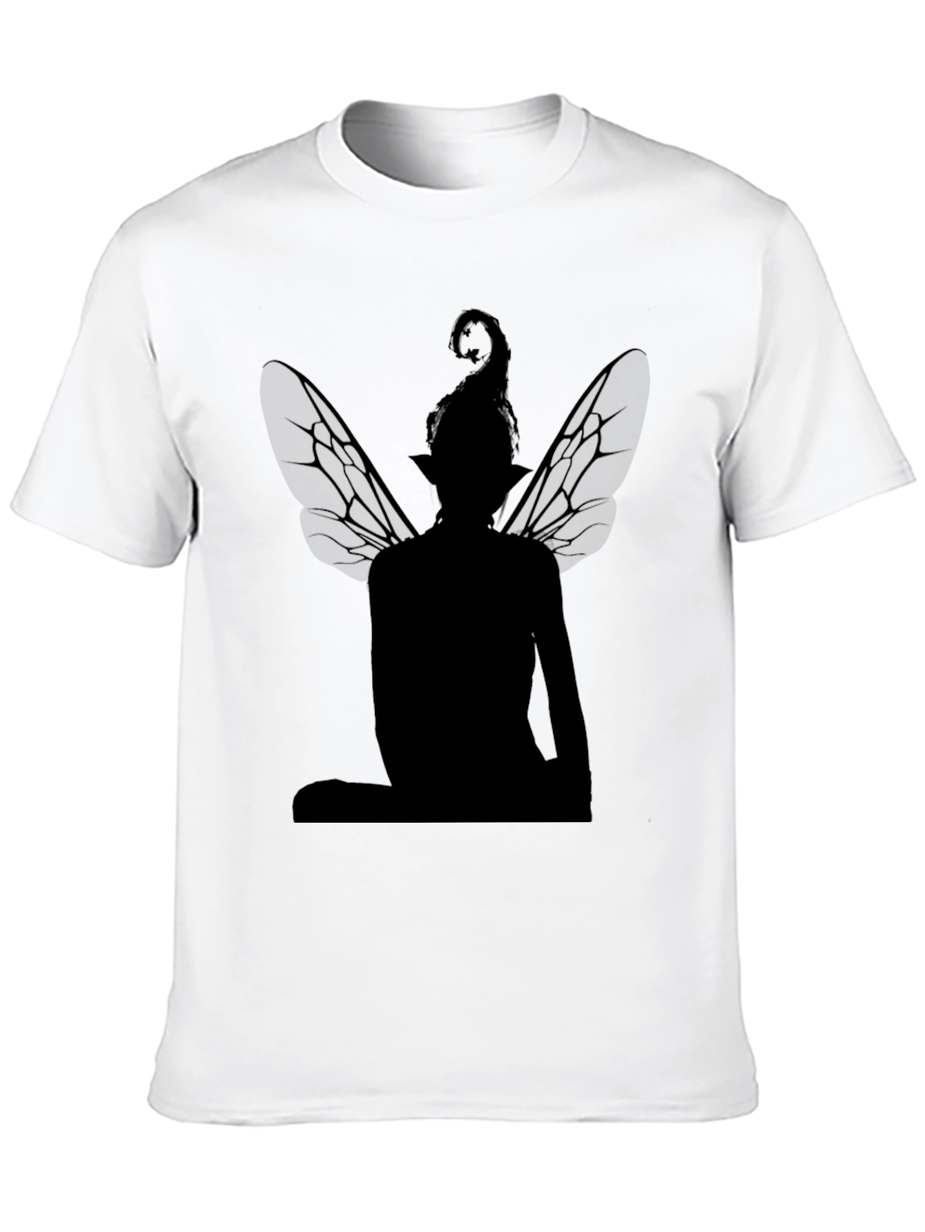 Fairy Silhouette T-Shirt - Black Graphic Tee