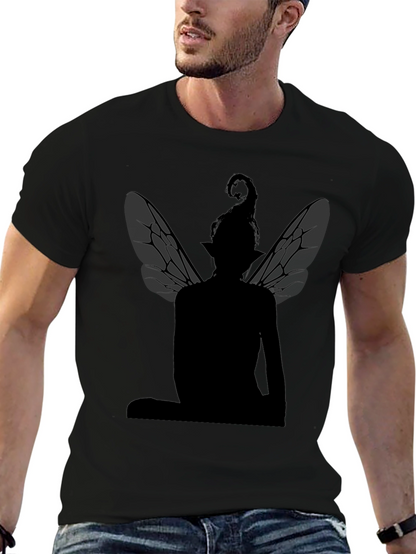 Fairy Silhouette T-Shirt - Black Graphic Tee