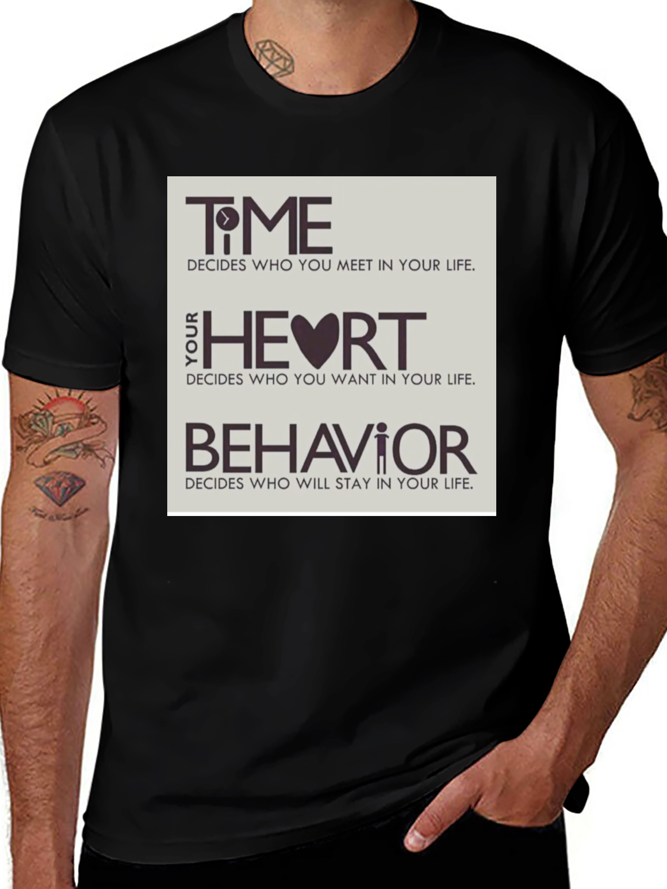 Time Heart & Behavior Graphic Tee