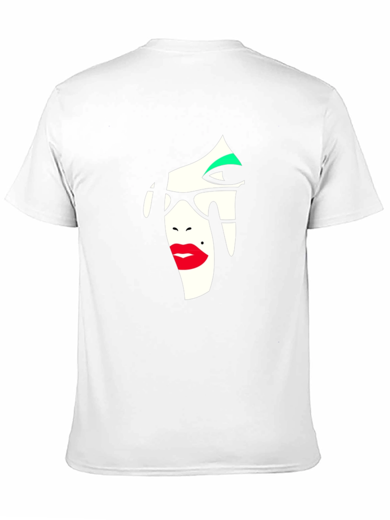 Abstract Face Graphic Tee - Stylish Black T-Shirt