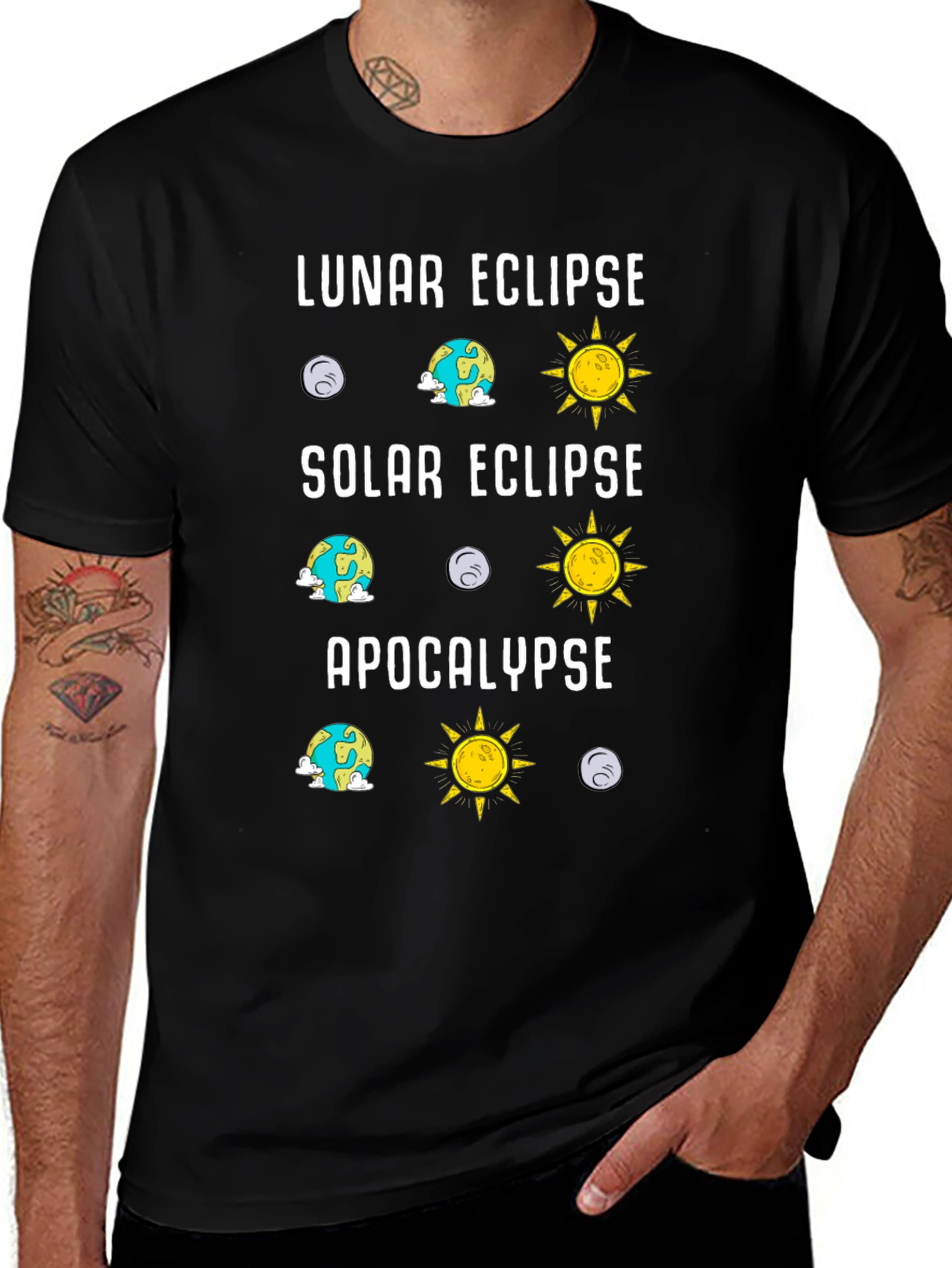 Lunar Solar Eclipse Apocalypse Humor Tee