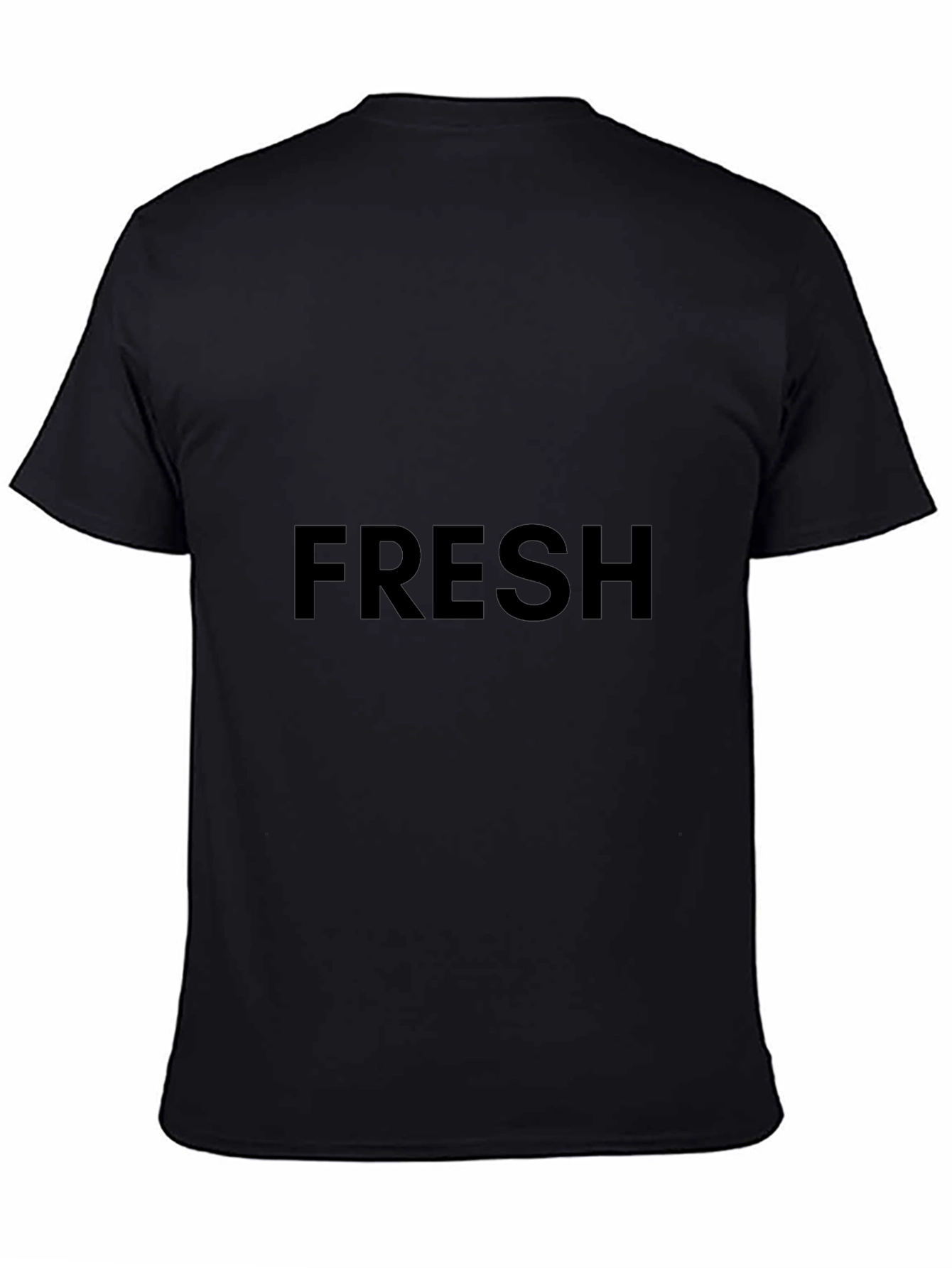 Mens Black FRESH Graphic Tee - Casual Comfort