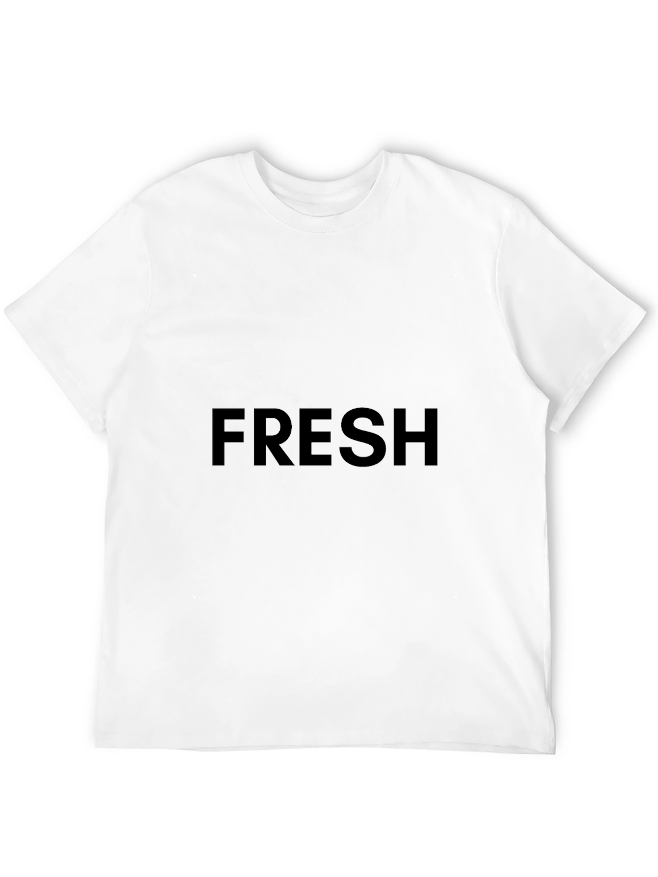 Mens Black FRESH Graphic Tee - Casual Comfort
